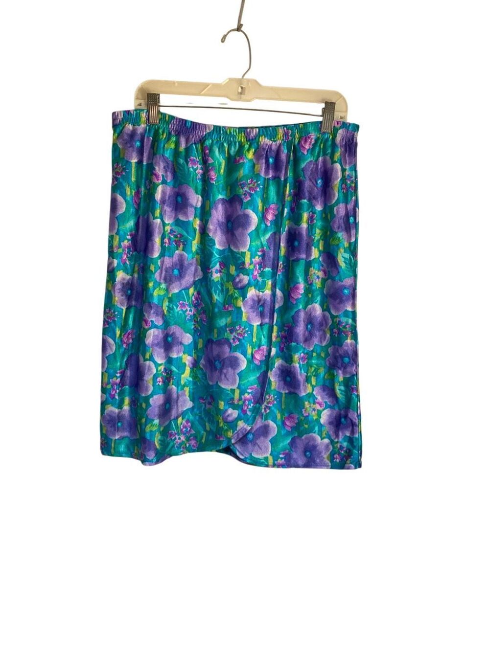 VTG Jantzen 90s floral, midi skirt, elastic waist, XL